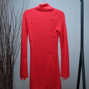 Winter dating red dress